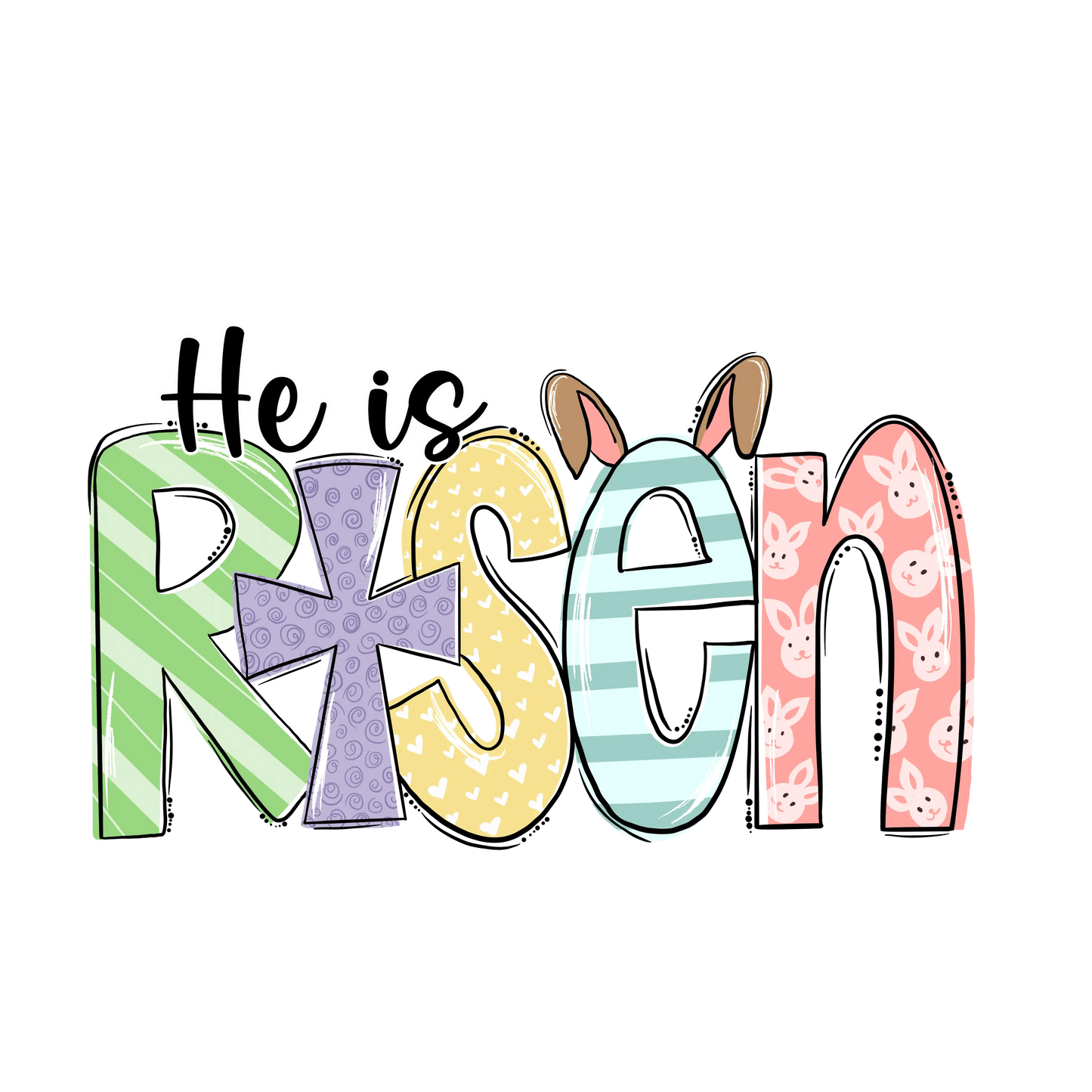 He Is Risen Easter Design - DTF Ready To Press