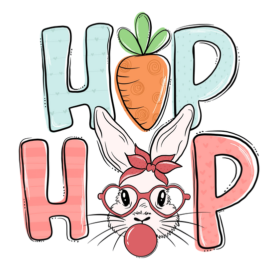 Hip Hop Rabbit Easter Design - DTF Ready To Press