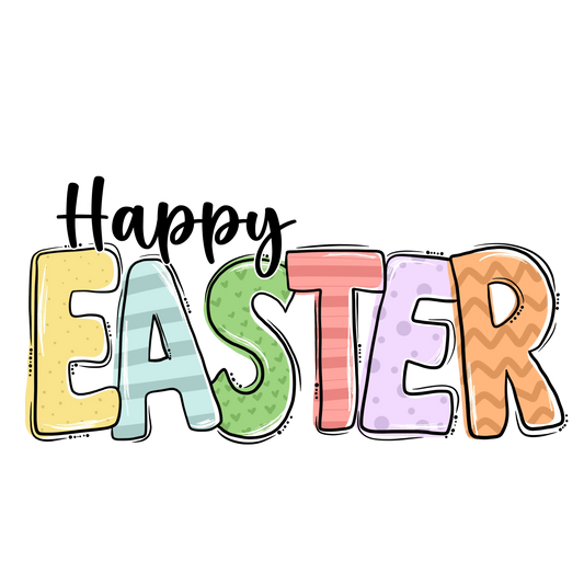 Happy Easter Design - DTF Ready To Press