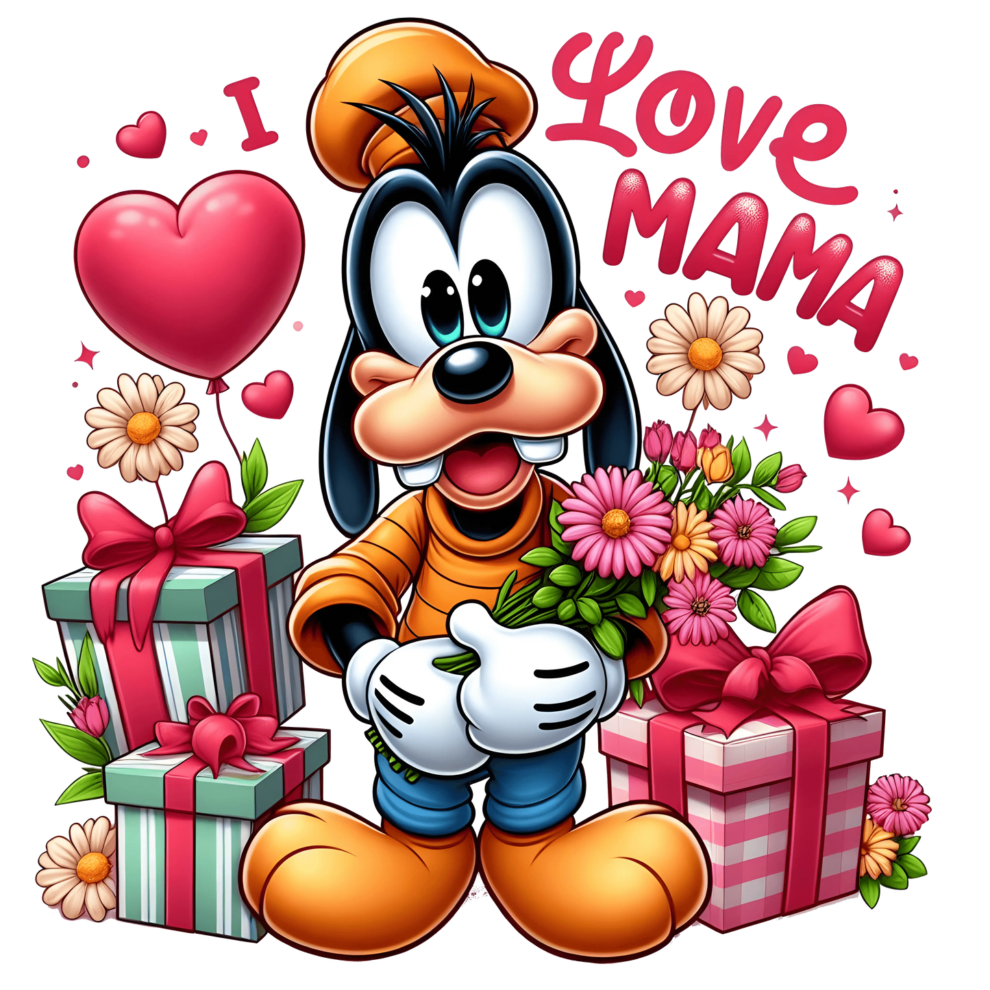 I Love Mama Design - DTF Ready To Press