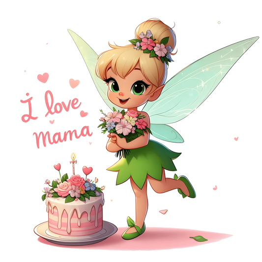 Tinker Bell Mother's Day Design - DTF Ready To Press