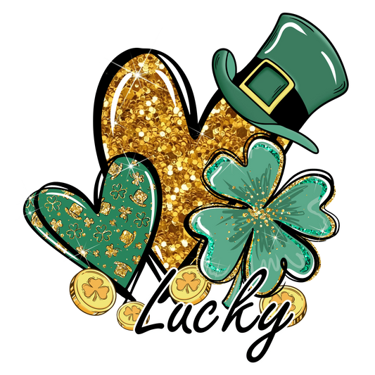 Lucky Heart Saint Patrick's Day Design - DTF Ready To Press