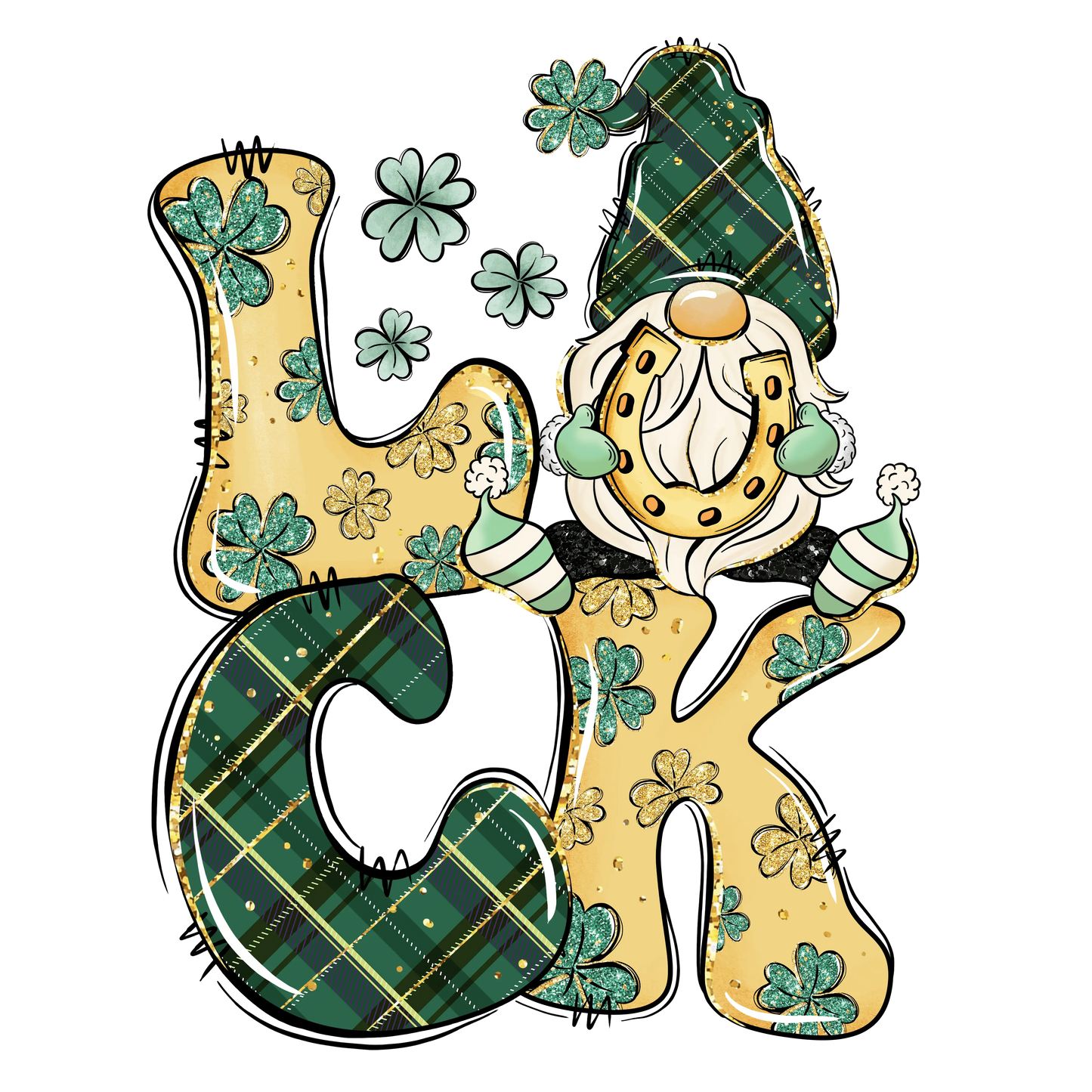 Luck Gnome Saint Patrick's Day Design - DTF Ready To Press