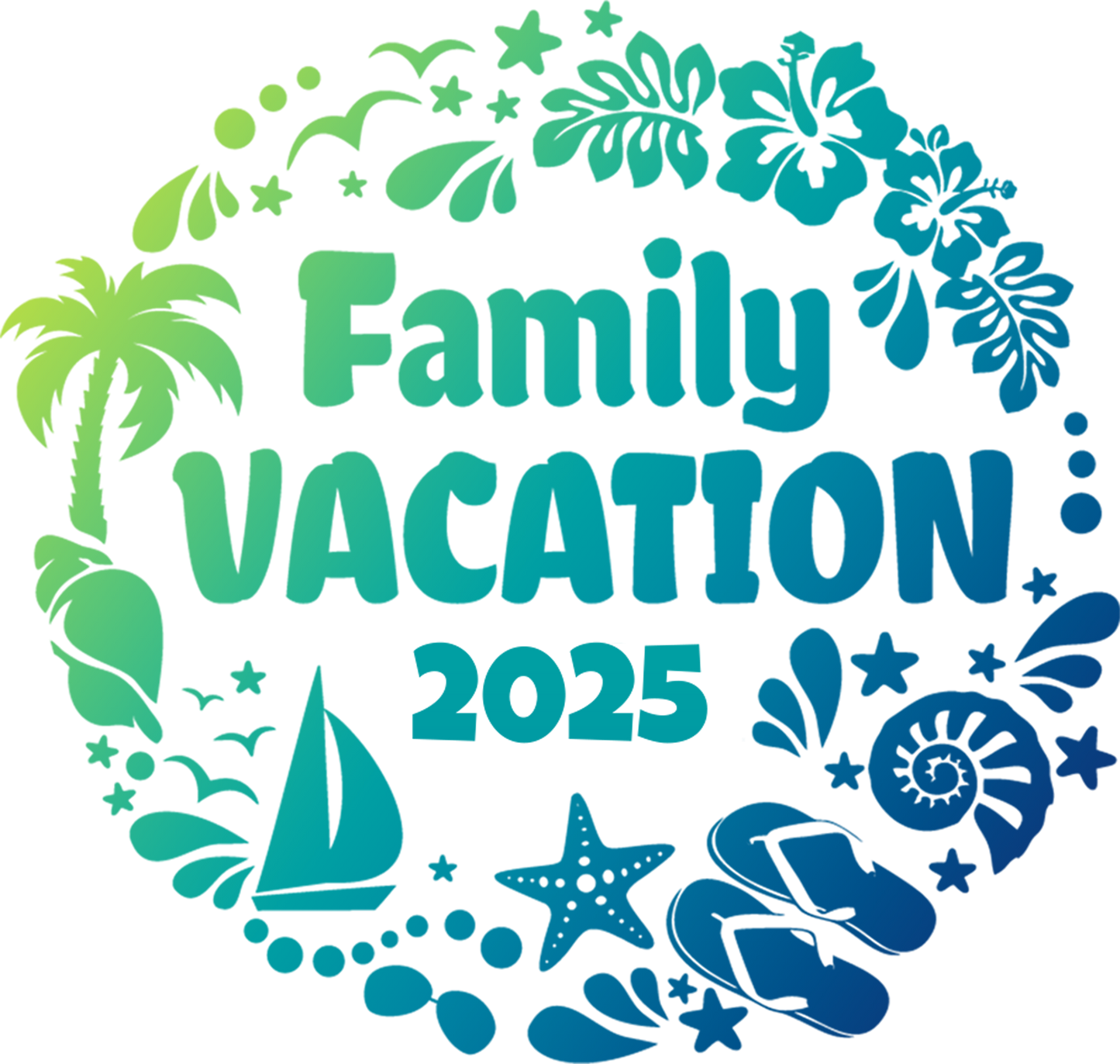 2025 Summer Family Vacation Design - DTF Ready To Press