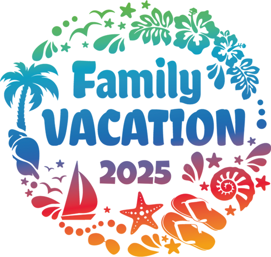 2025 Summer Matching Family Vacation Design - DTF Ready To Press