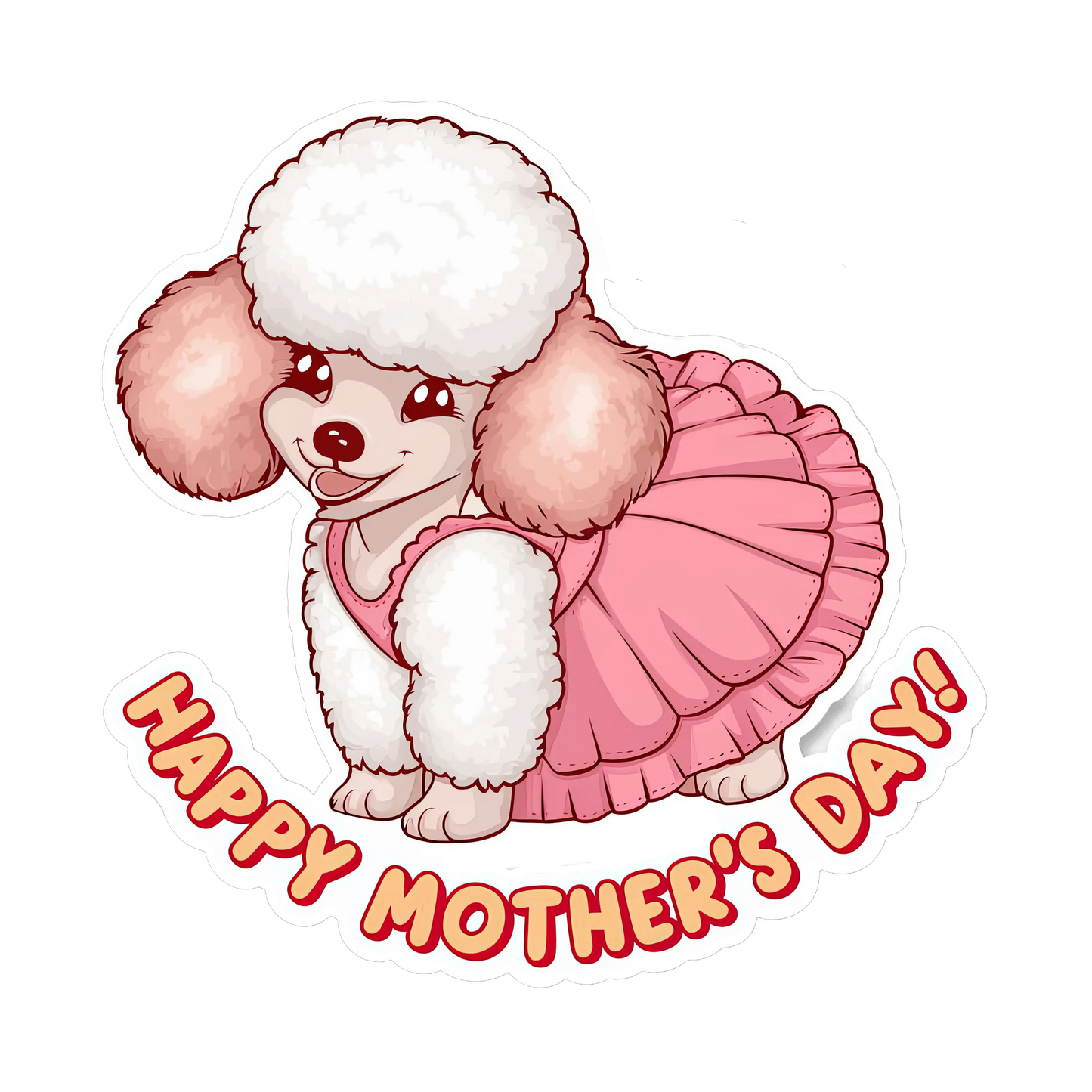 Happy Dog Mother's Day Design - DTF Ready To Press