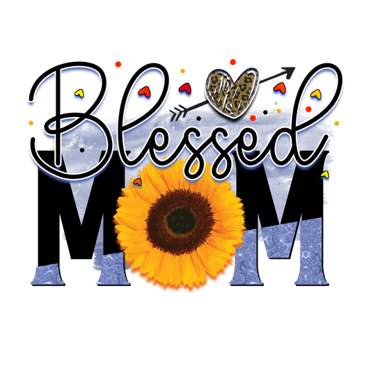 Cool Blessed Mom Design - DTF Ready To Press