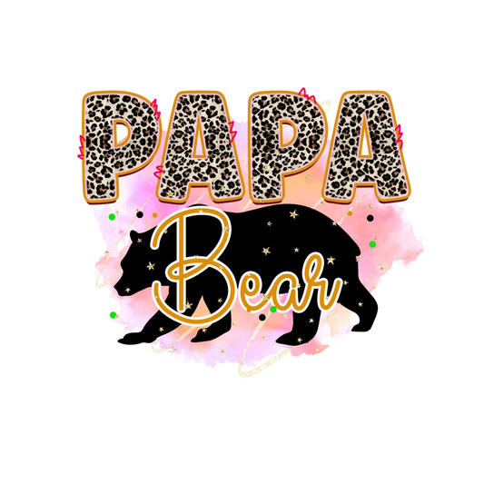 Papa Bear  Father's Day Design - DTF Ready To Press