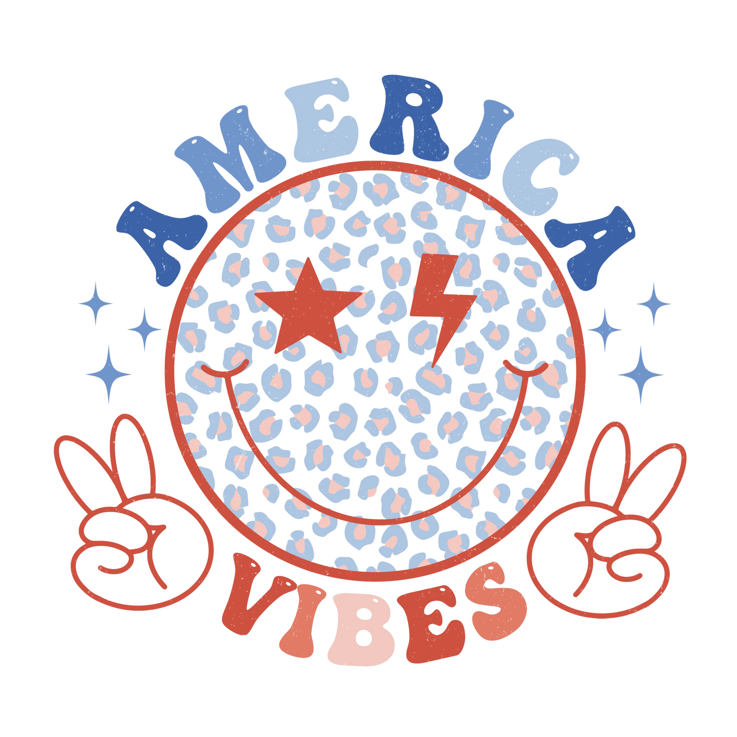 America Vibes Design - DTF Ready To Press