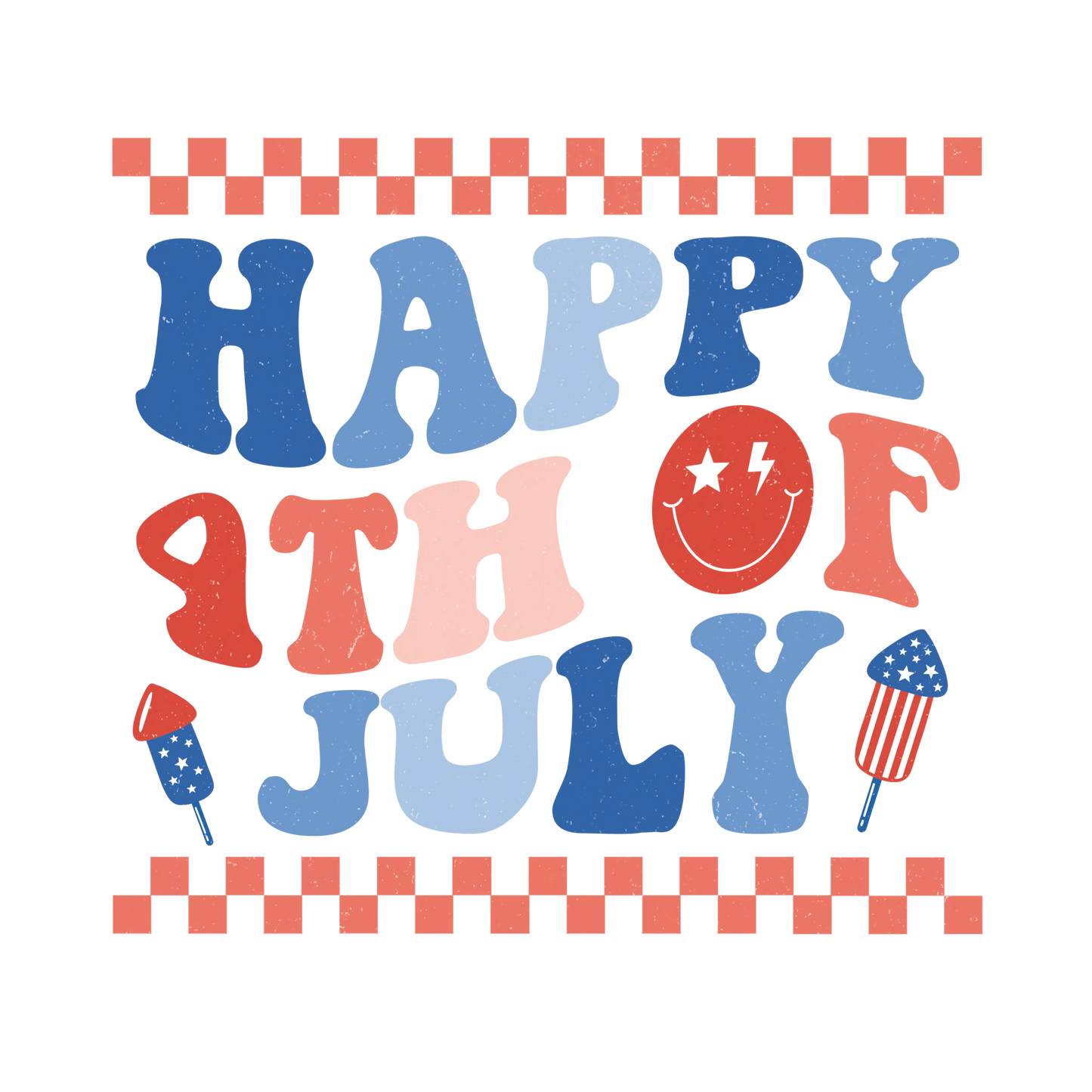 Happy 4th Of July Design - DTF Ready To Press