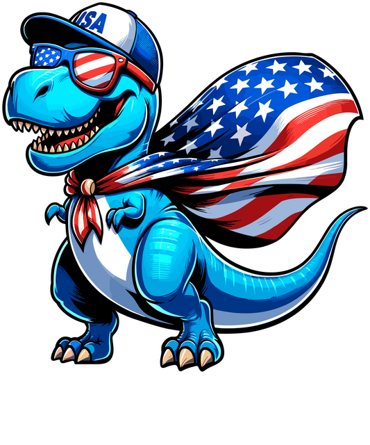 4th Of July Dinosaur Design - DTF Ready To Press