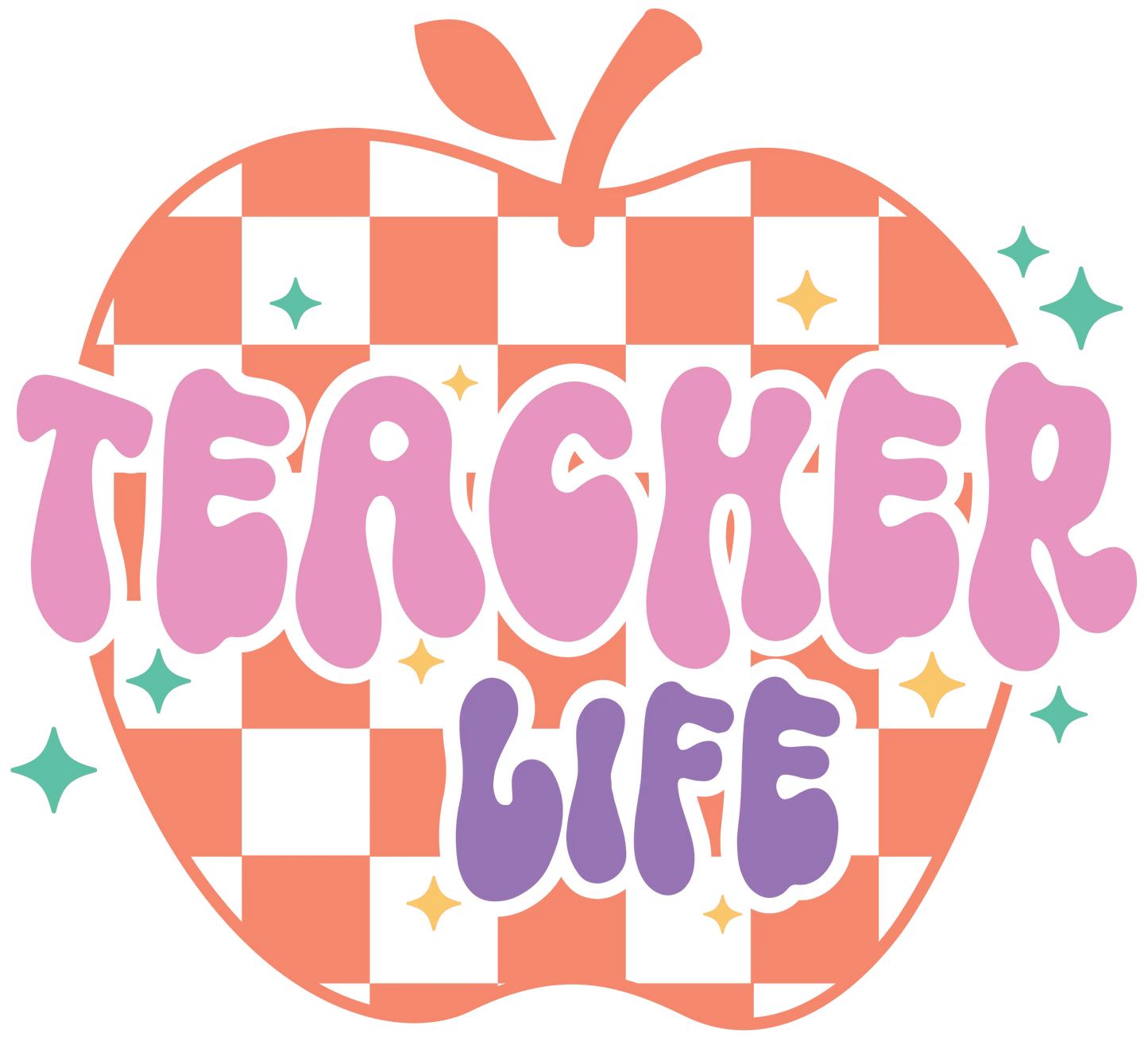 Funny Teacher Life Design - DTF Ready To Press