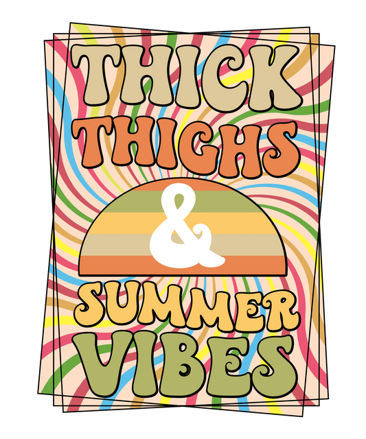 Funny Summer Vibes Design - DTF Ready To Press