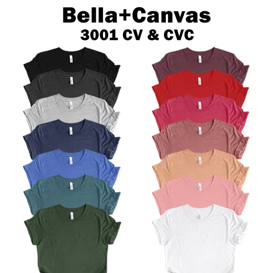 Bella+Canvas 3001 CV & CVC Unisex Jersey Short Sleeve Tee