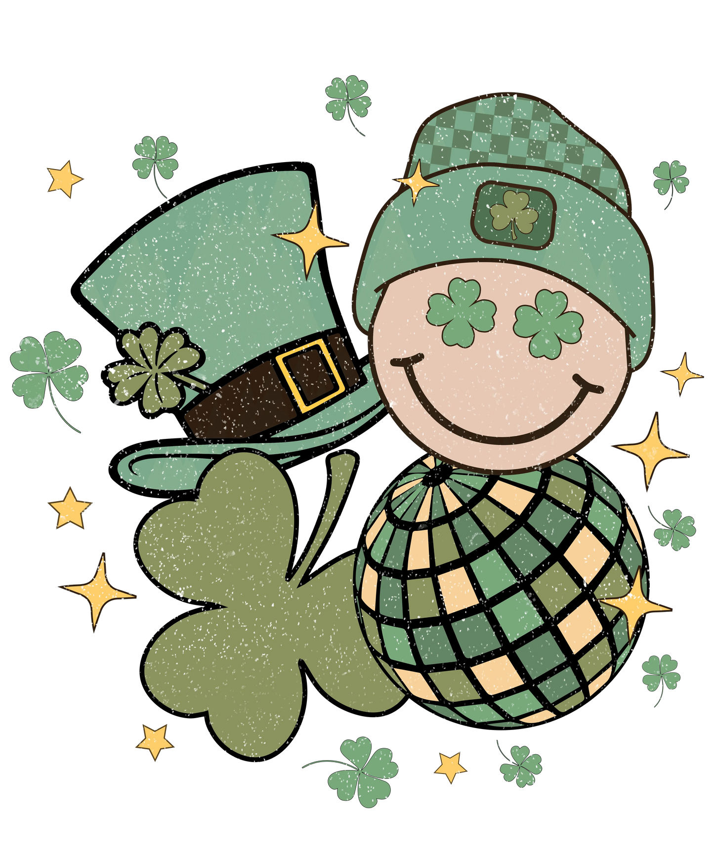 Smiley Saint Patrick's Day Party Design - DTF Ready To Press