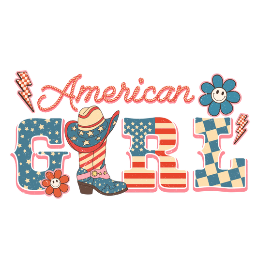 American Girl Design - DTF Ready To Press