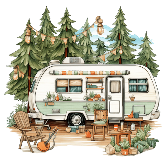 Summer Camping Design - DTF Ready To Press