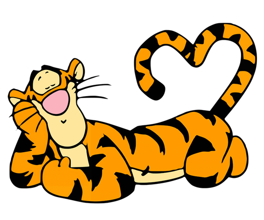 Winnie The Pooh Tigger Valentine's Day Design - DTF Ready To Press