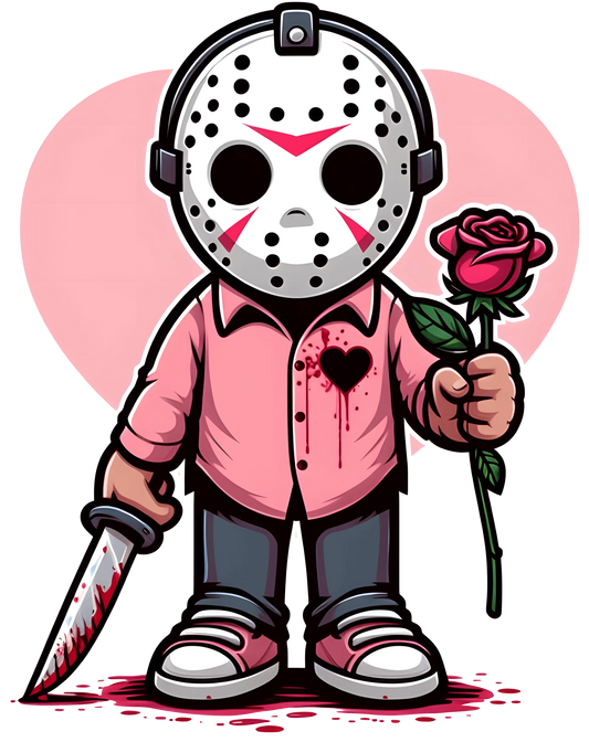 Jason Voorhees Valentine Love Design - DTF Ready To Press
