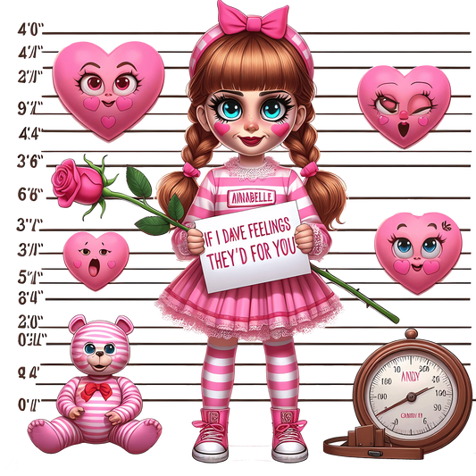 Annabelle If I Dave Feelings They'd For You Valentine's Day Design - DTF Ready To Press