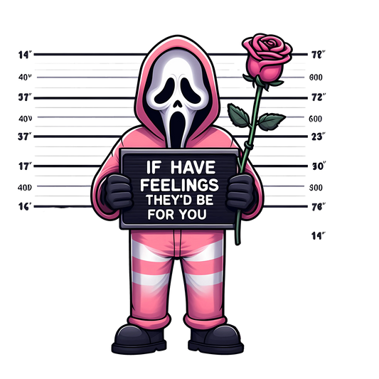 Scream Ghostface If I Feelings They'd Be For You Valentine's Day Design - DTF Ready To Press