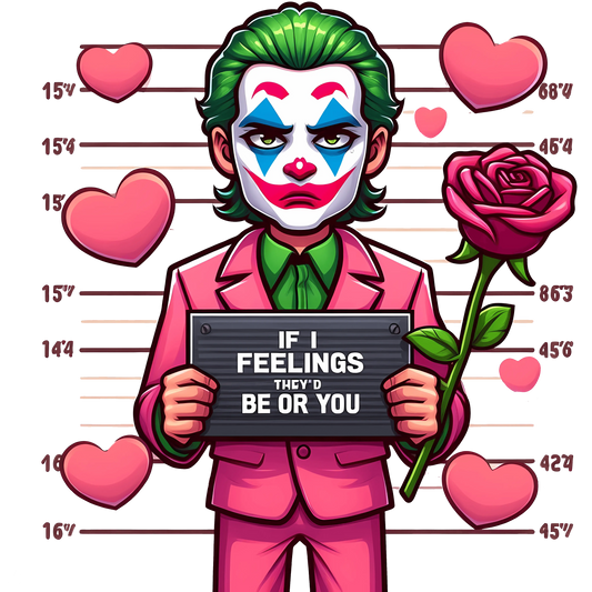 Joker If I Feelings They'd Be Or You Valentine's Day Design - DTF Ready To Press