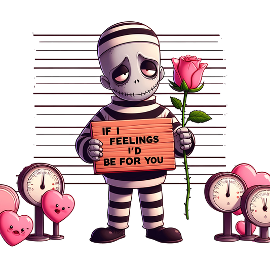 Frankenstein If I Feelings They'd Be For You Valentine's Day Design - DTF Ready To Press
