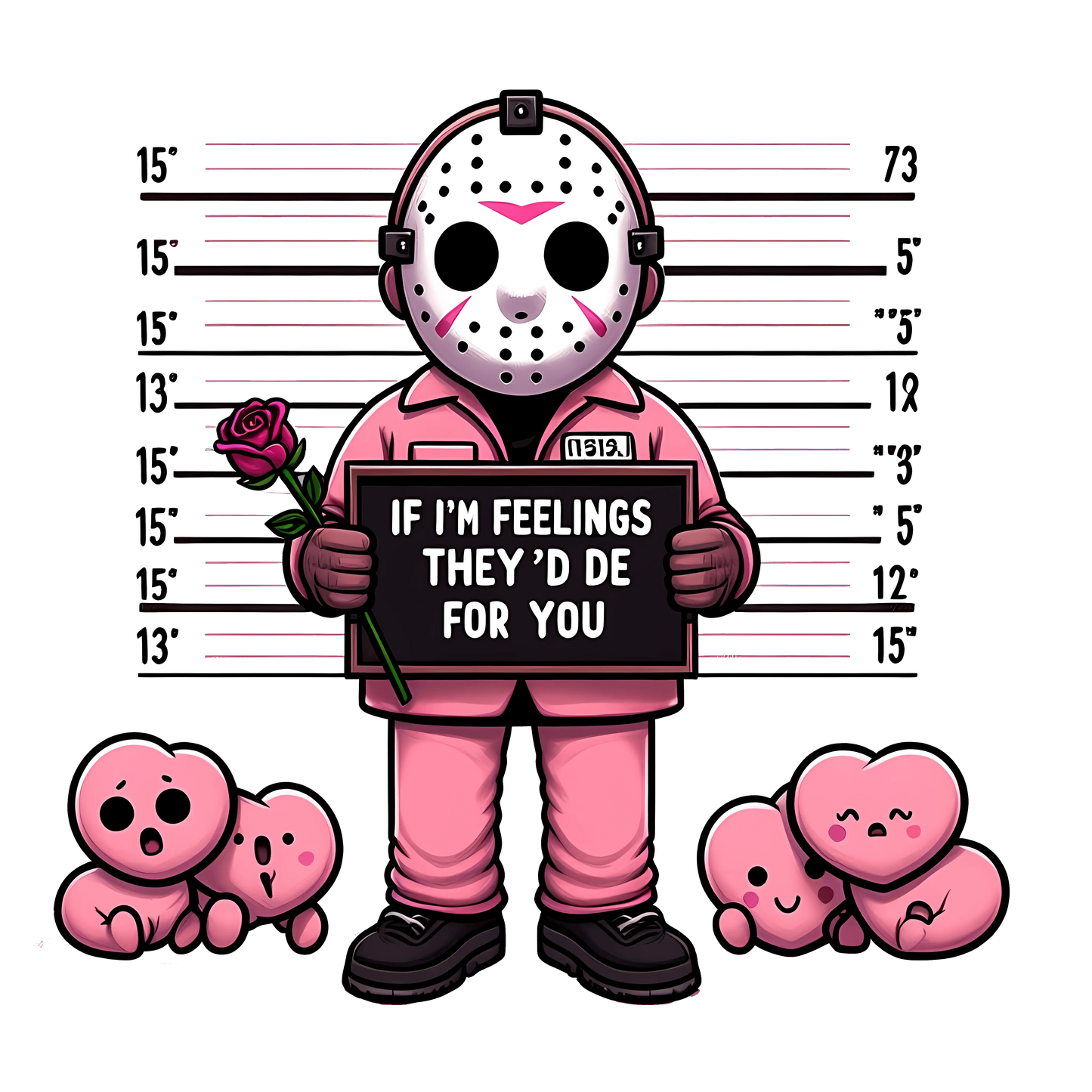Friday The 13th Jason Hockey If I Feelings They'd De For You Valentine's Day Design - DTF Ready To Press