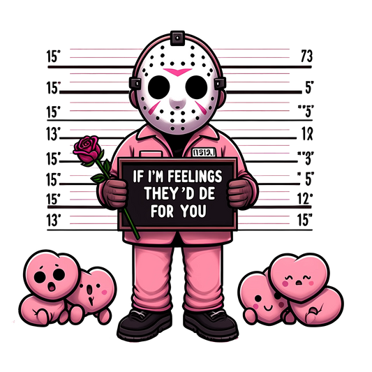 Friday The 13th Jason Hockey If I Feelings They'd De For You Valentine's Day Design - DTF Ready To Press
