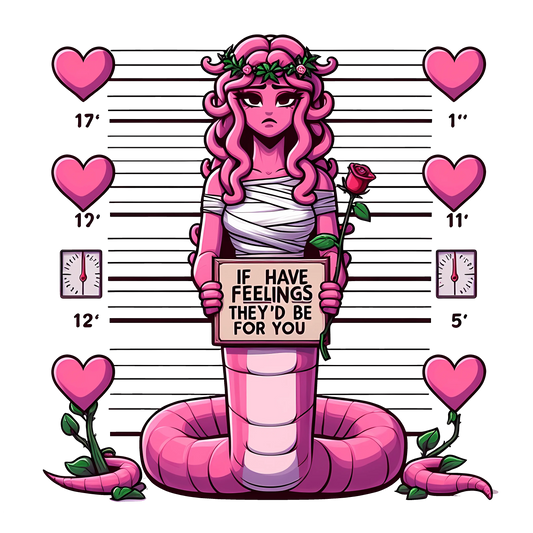 Medusa If I Feelings They'd For You Valentine's Day Design - DTF Ready To Press