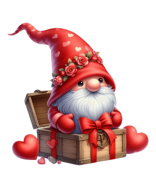 Gnome Gift Valentine's Day Design - DTF Ready To Press