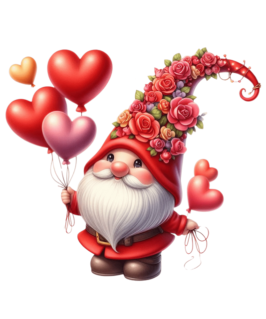 Gnome Valentine's Day Love Design - DTF Ready To Press