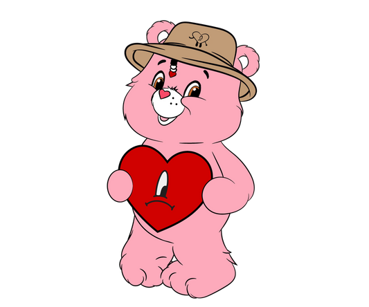 Care Bears And Bad Bunny Hug Me Valentine's Day Design - DTF Ready To Press