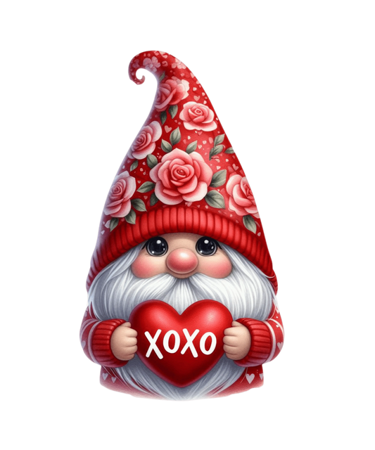 Gnome XOXO Valentine's Day Design - DTF Ready To Press