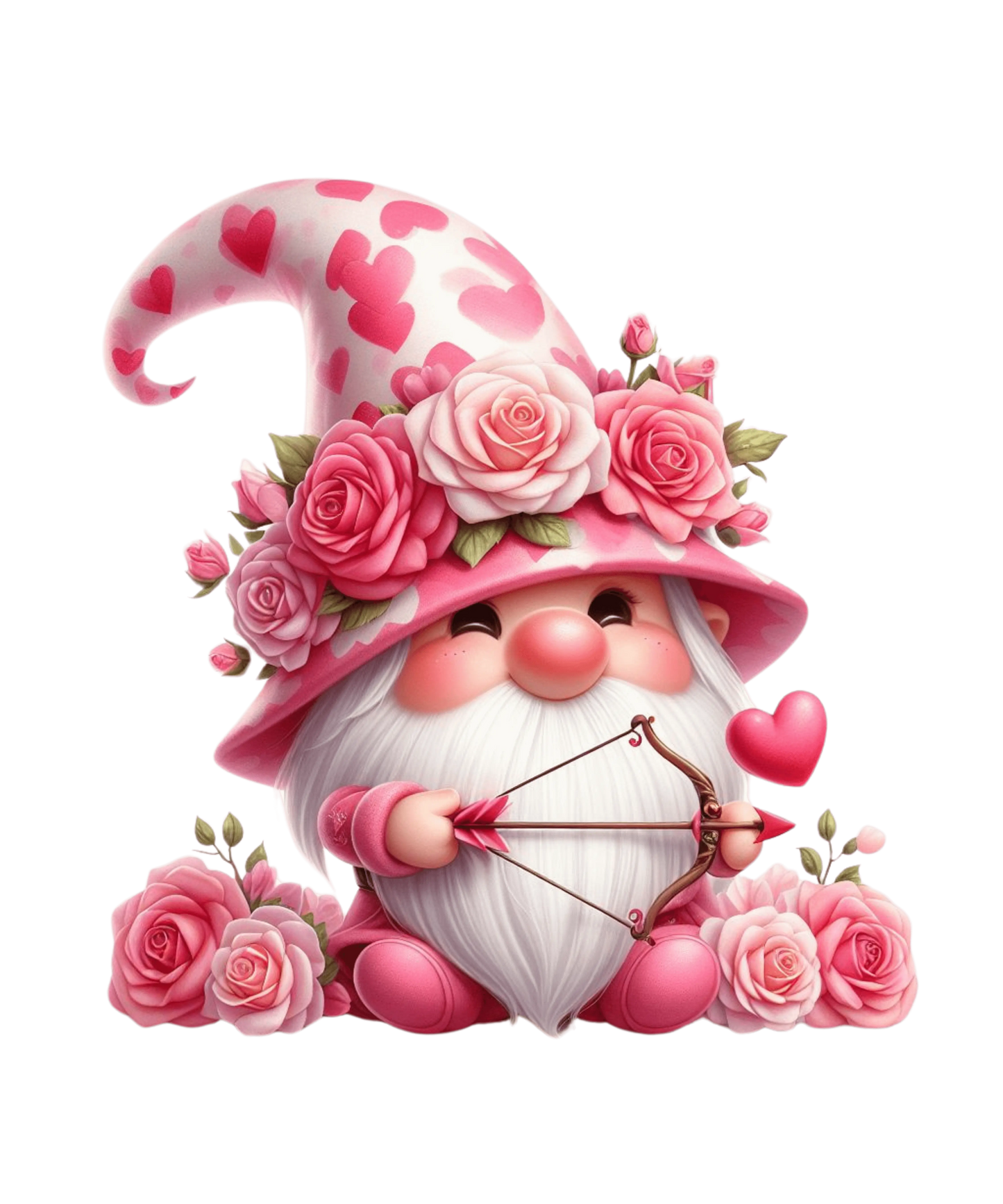 Gnome Cupid Valentine's Day Design - DTF Ready To Press