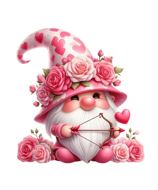 Gnome Cupid Valentine's Day Design - DTF Ready To Press
