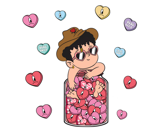 Bebesota Bebecita Friktona Bad Bunny Valentine's Day Design - DTF Ready To Press