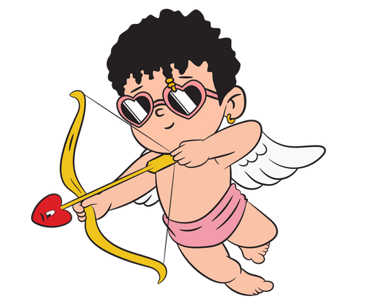 Bad Bunny Cupid Valentine's Day Design - DTF Ready To Press
