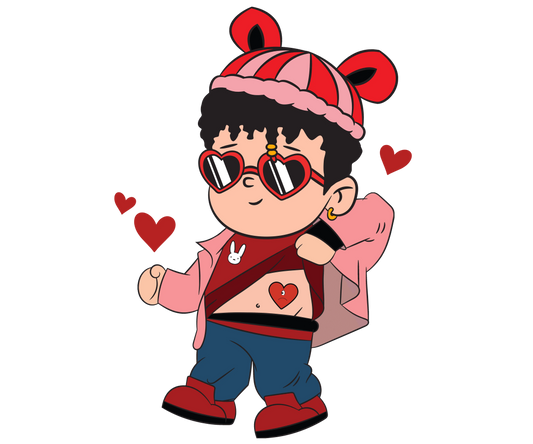 Bad Bunny My Heart For You Valentine's Day Design - DTF Ready To Press