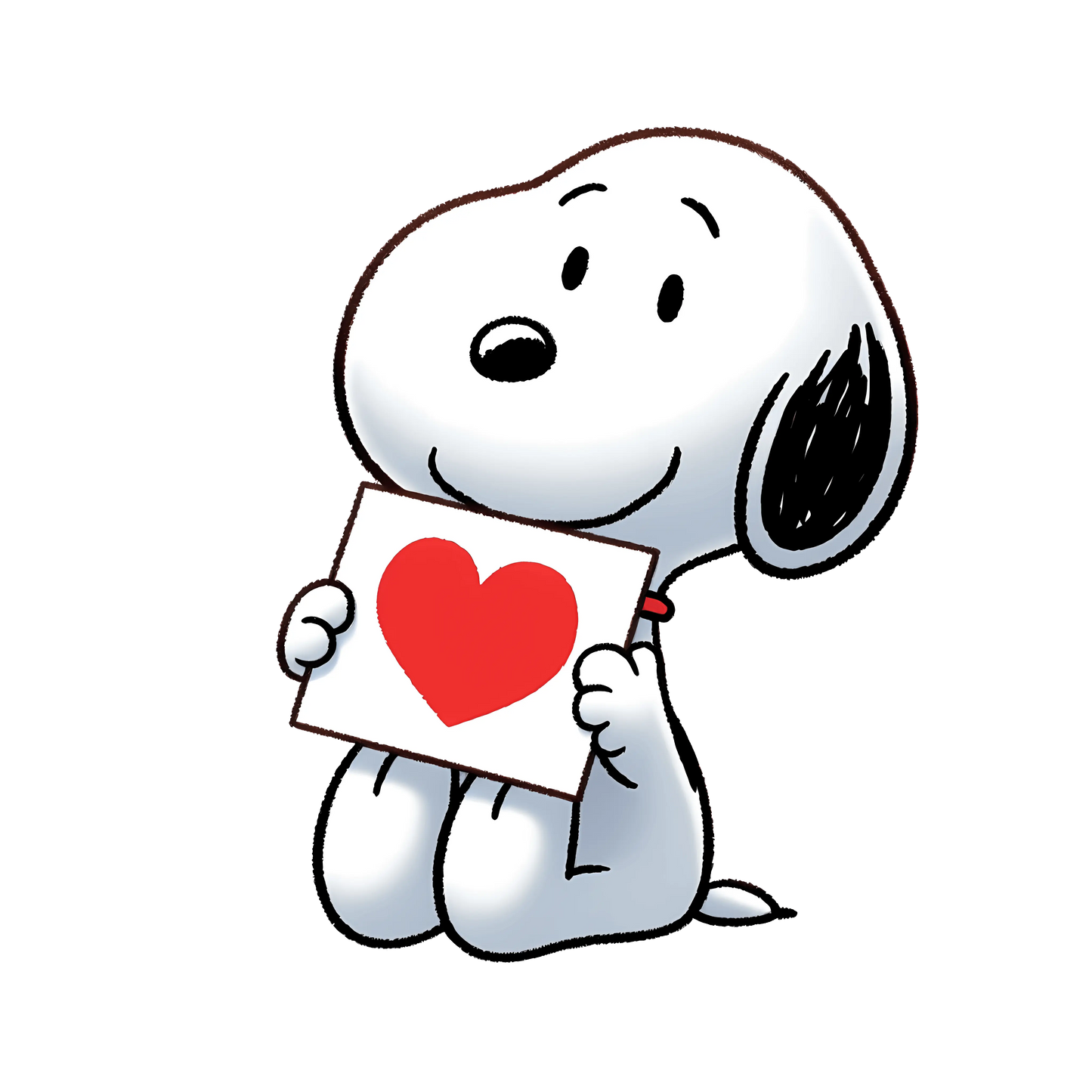 Peanuts Snoopy Valentine's Day Heart Design - DTF Ready To Press