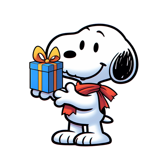 The Peanuts Snoopy Give A Gift Valentine's Day Design - DTF Ready To Press