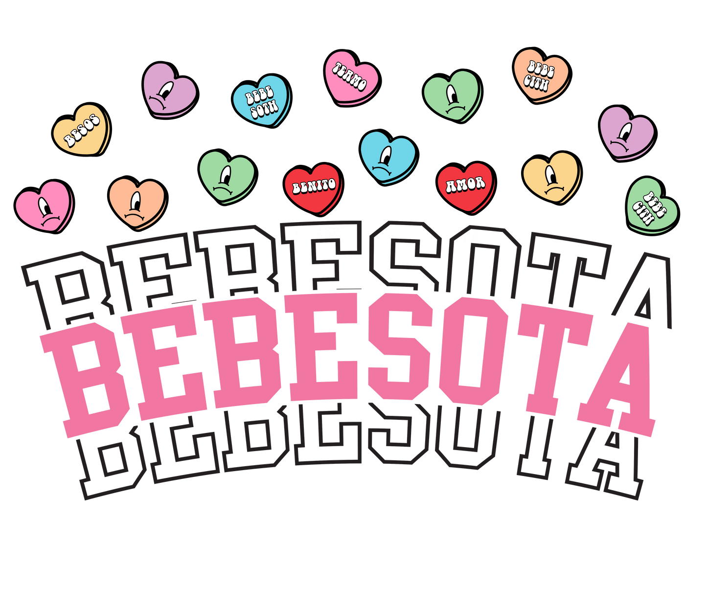 Bad Bunny Bebesota Valentine's Day Design - DTF Ready To Press