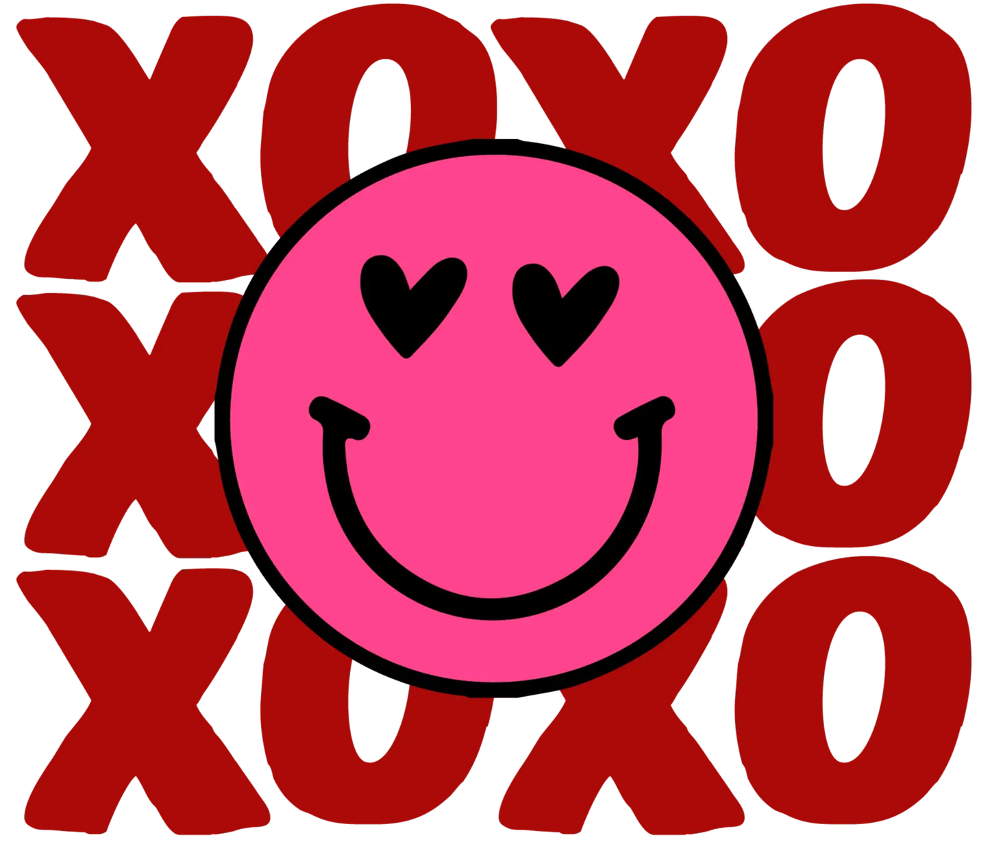 XOXO Smile Valentine's Day Design - DTF Ready To Press