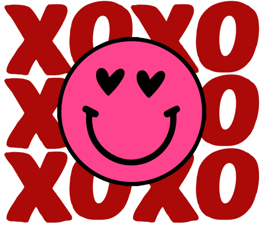 XOXO Smile Valentine's Day Design - DTF Ready To Press