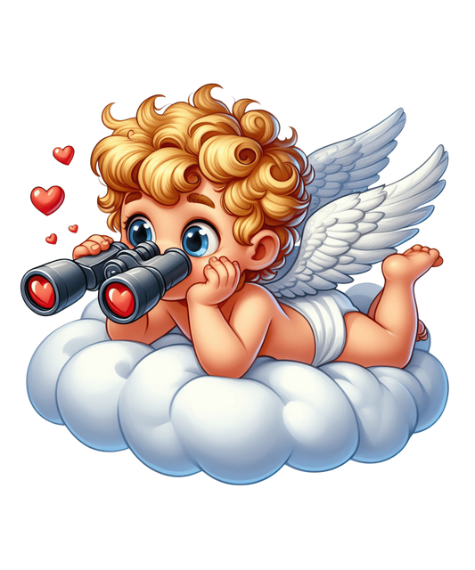 Baby Cupid Valentine's Day Design - DTF Ready To Press