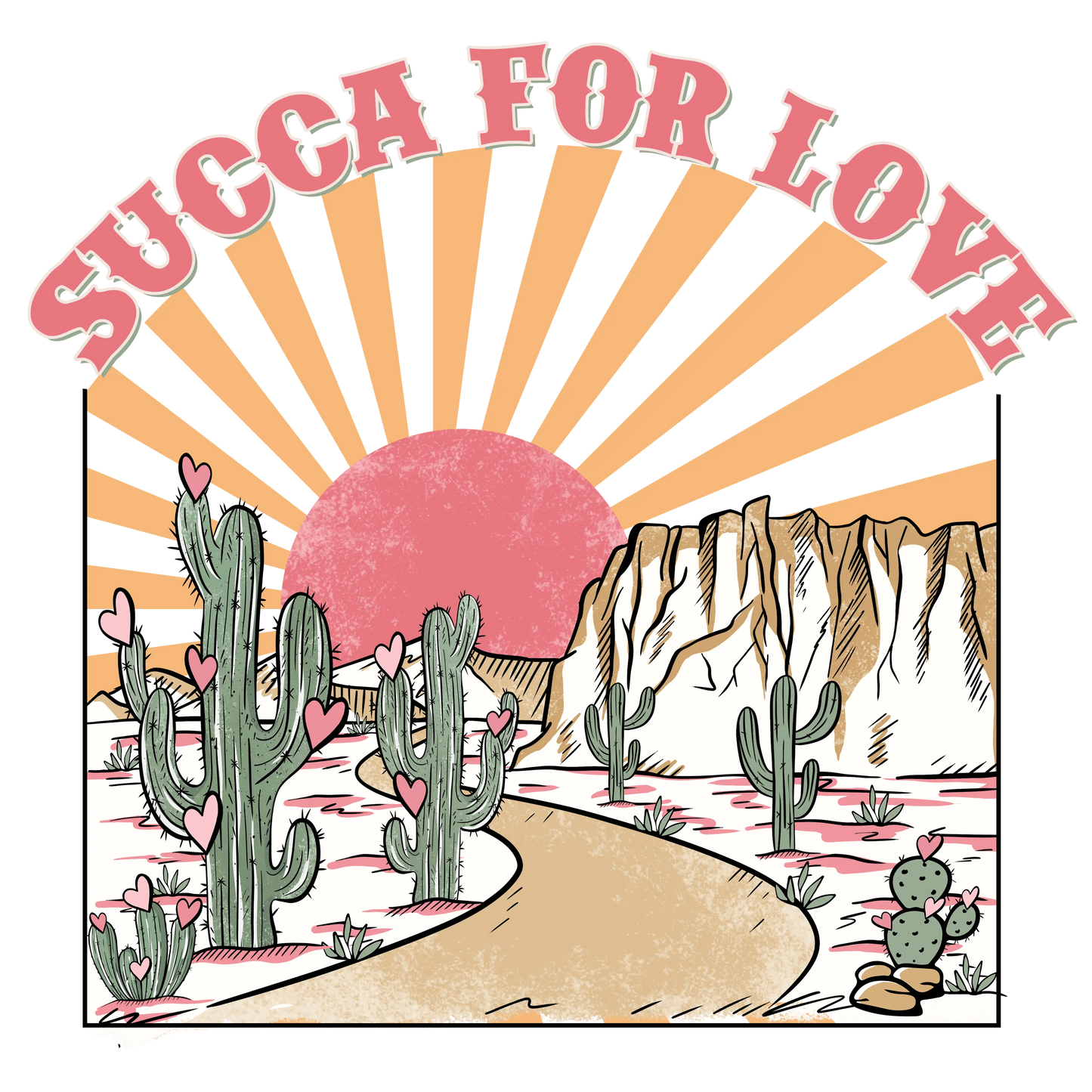 Succa For Love Valentine's Day West Design - DTF Ready To Press