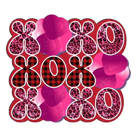 XOXO Valentine's Day Leopard Design - DTF Ready To Press