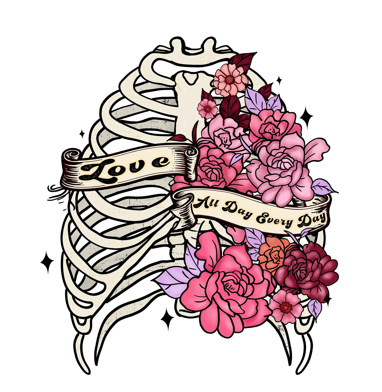 Love All Day Every Day Valentine's Design - DTF Ready To Press