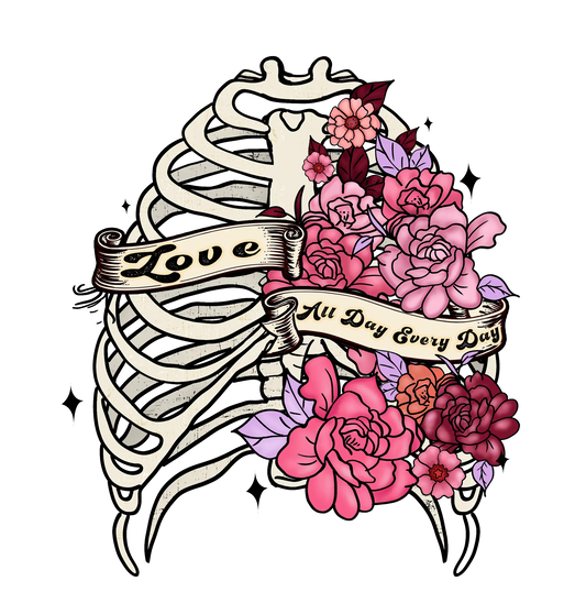 Love All Day Every Day Valentine's Design - DTF Ready To Press