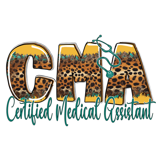 CMA Certified Medical Assistant Western Design - DTF Ready To Press